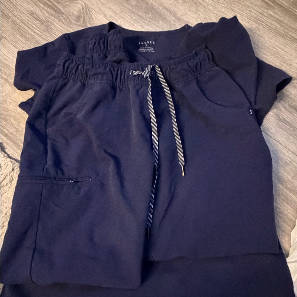 Jaanuu Dark Blue Scrub Ensemble